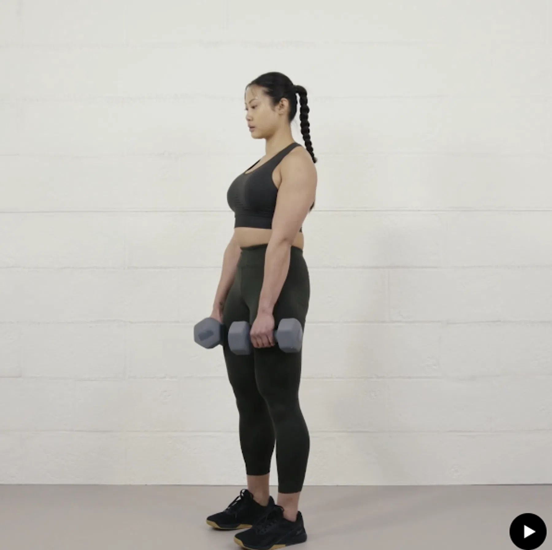 Woman training RDL